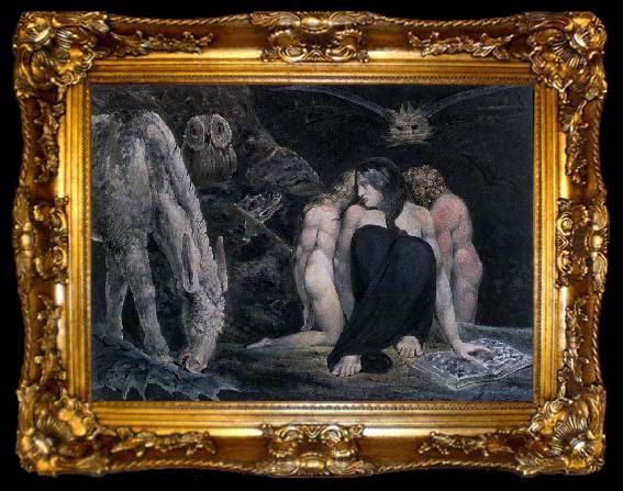 framed  William Blake Hecate or the Three Fates, ta009-2